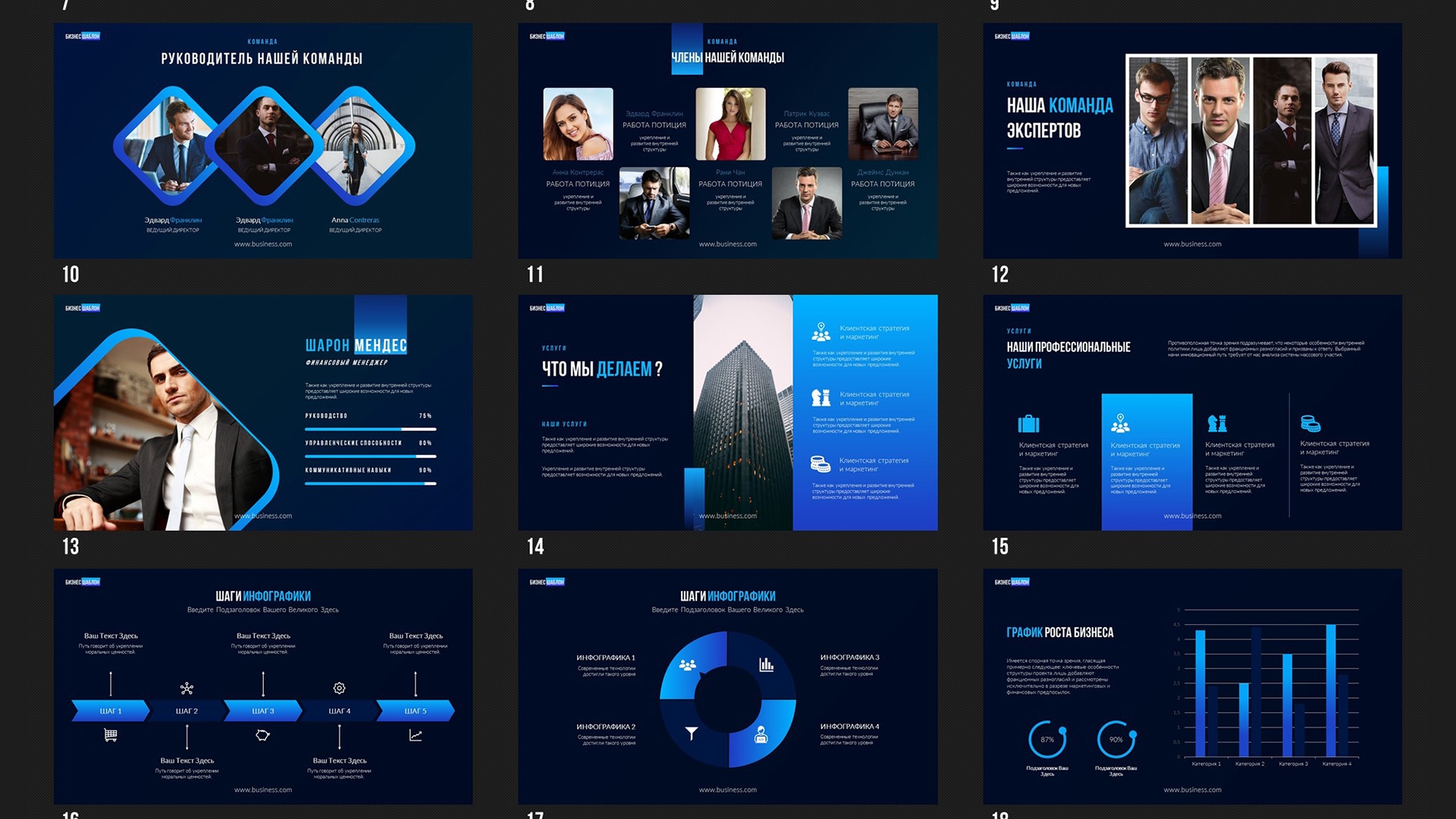 шаблон бизнес презентации powerpoint — Каталог слайдов — Слайды и  инфографика для презентаций